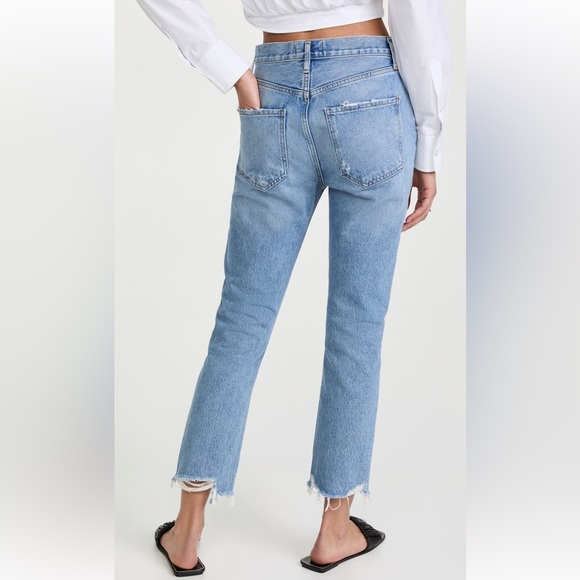 AGOLDE Riley Crop High-Rise Straight in Haven Sz27 - Picture 2 of 8